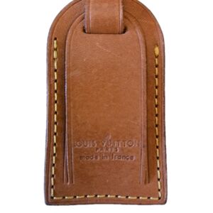 Louis Vuitton Tan Leather Luggage Tag  (GUC)